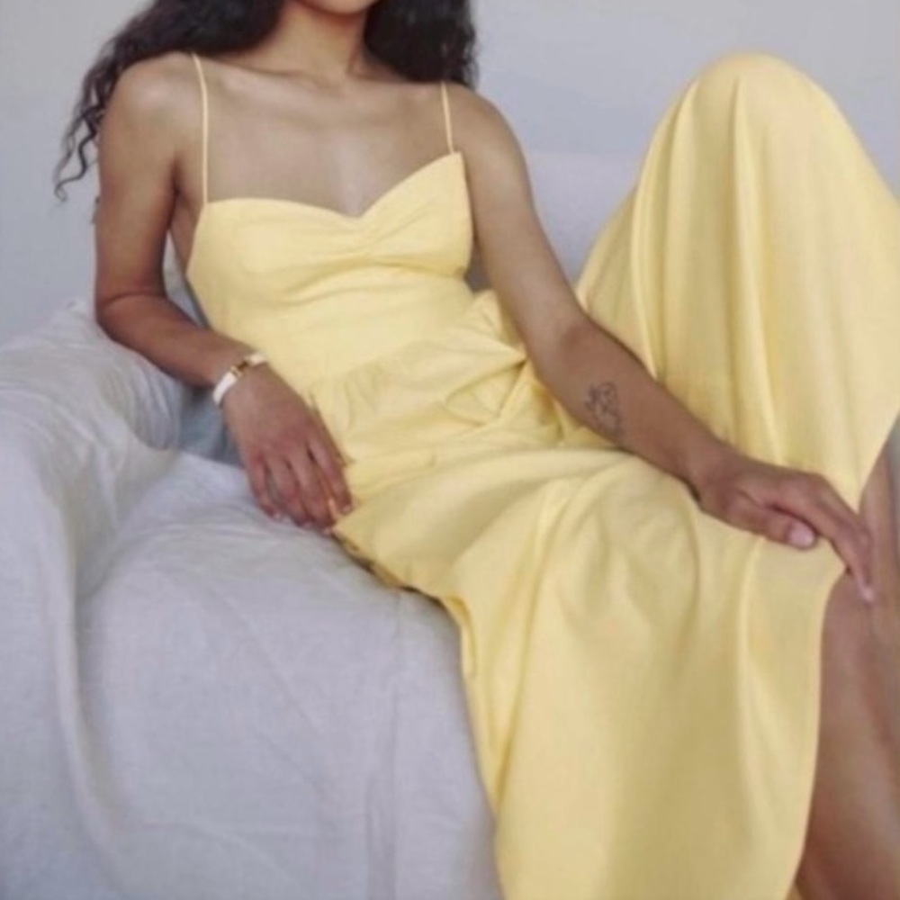 Reformation Dovie Dress in Zest